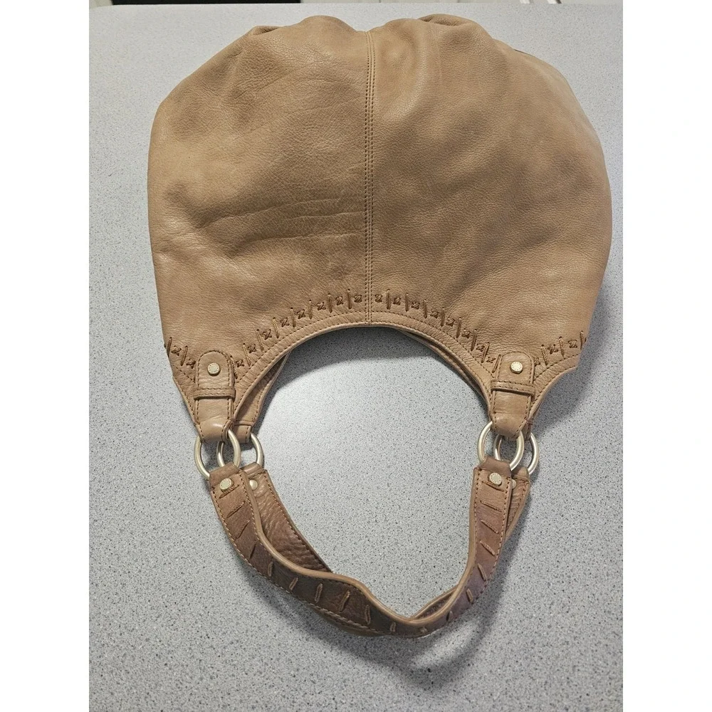 Sigrid Olsen Vintage HoBo‎ Camel Color Leather Shoulder Bag Good Clean